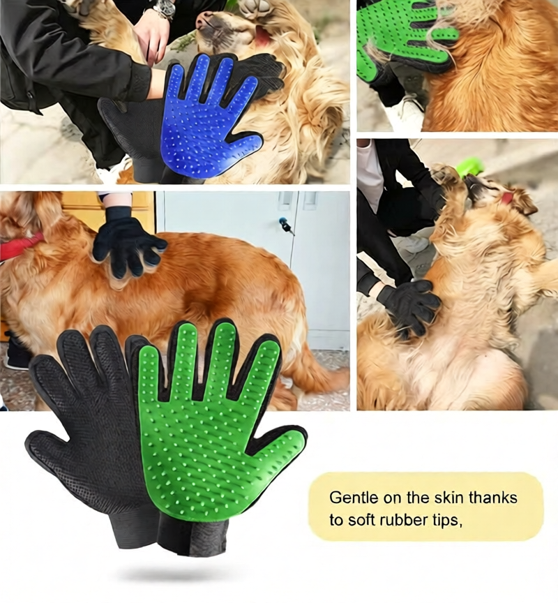 Rubber Pet Bath Brush Silicone Glove Cat Dog Grooming Comb
