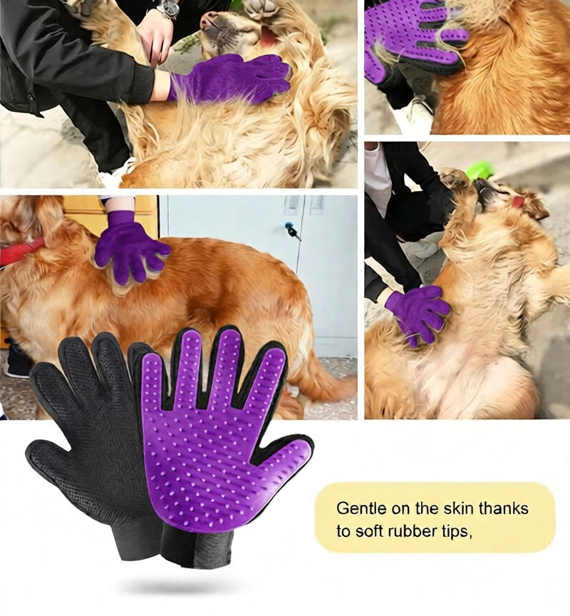 Rubber Pet Bath Brush Silicone Glove Cat Dog Grooming Comb